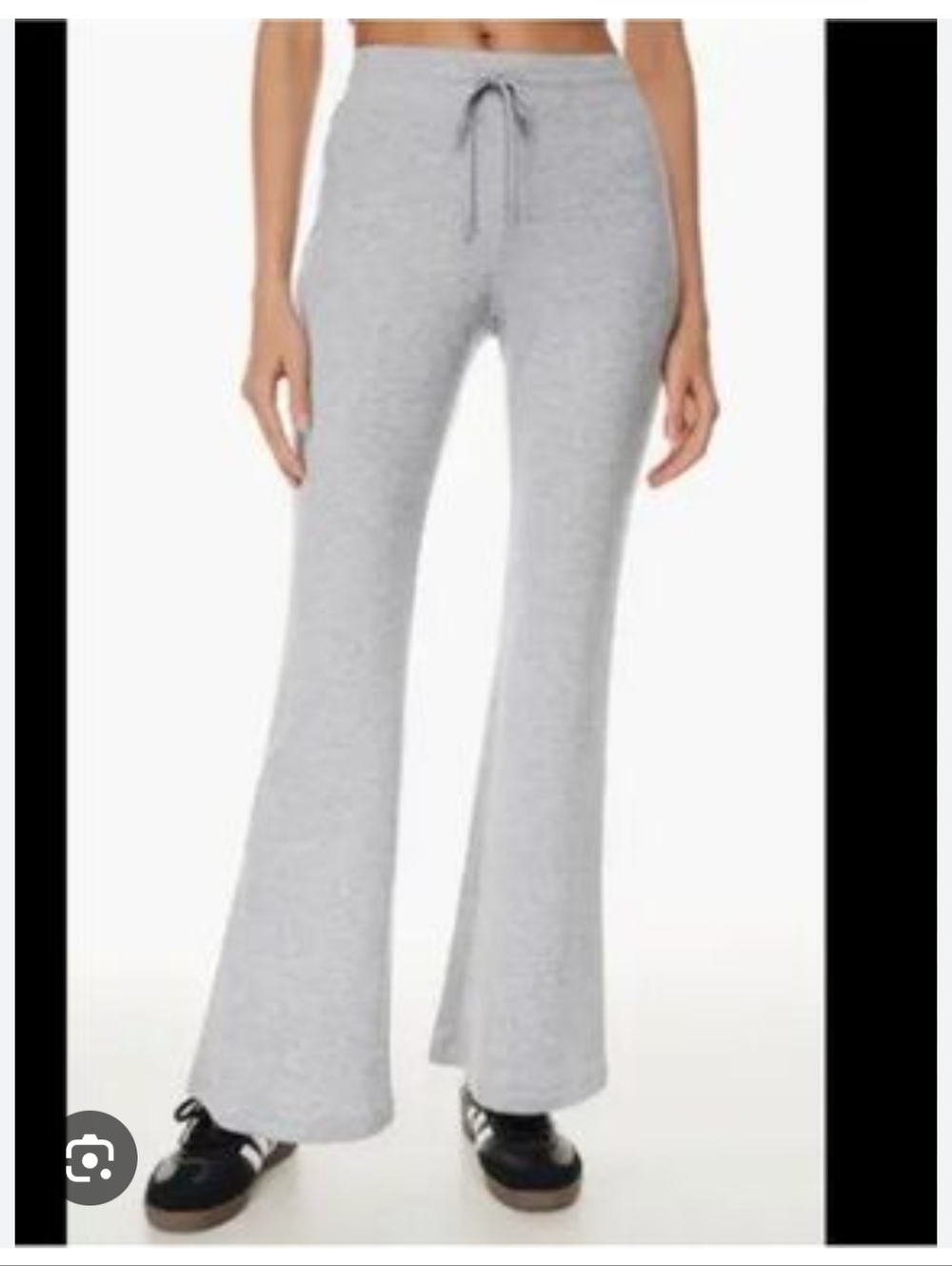 Aritzia Light Gray  Waffle Flared Pants By Sunday Best Size M